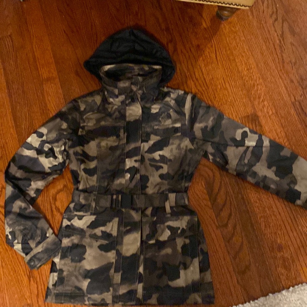 The North Face Camouflage Rain Jacket XS P Rare